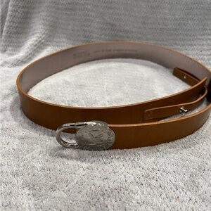 Michael kors Leather Belt brown and silver 36-38 inches